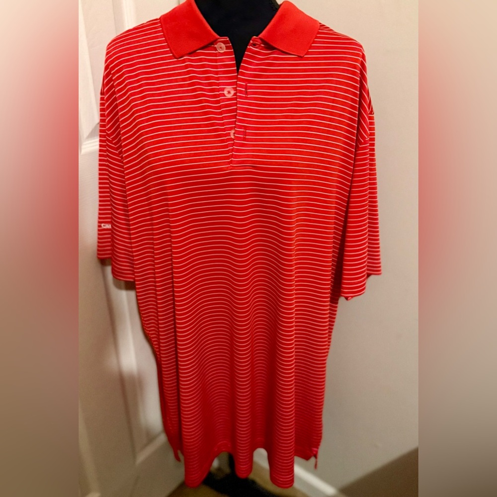 Nike Golf Tour Performance Polo Red Striped Carolinas Cup 2015 Men’s 2XL